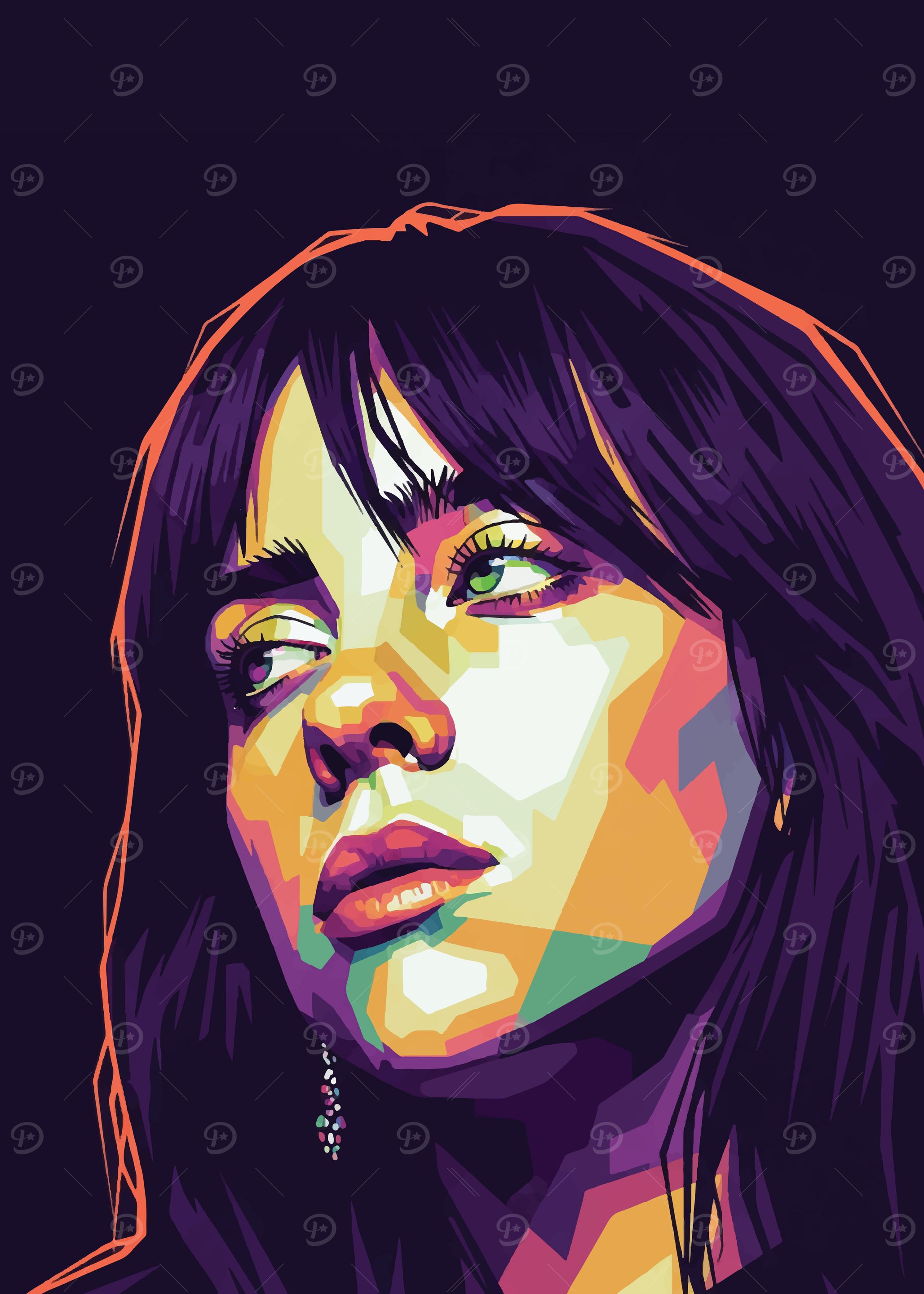 Billie Eilish Pop Art Portrait