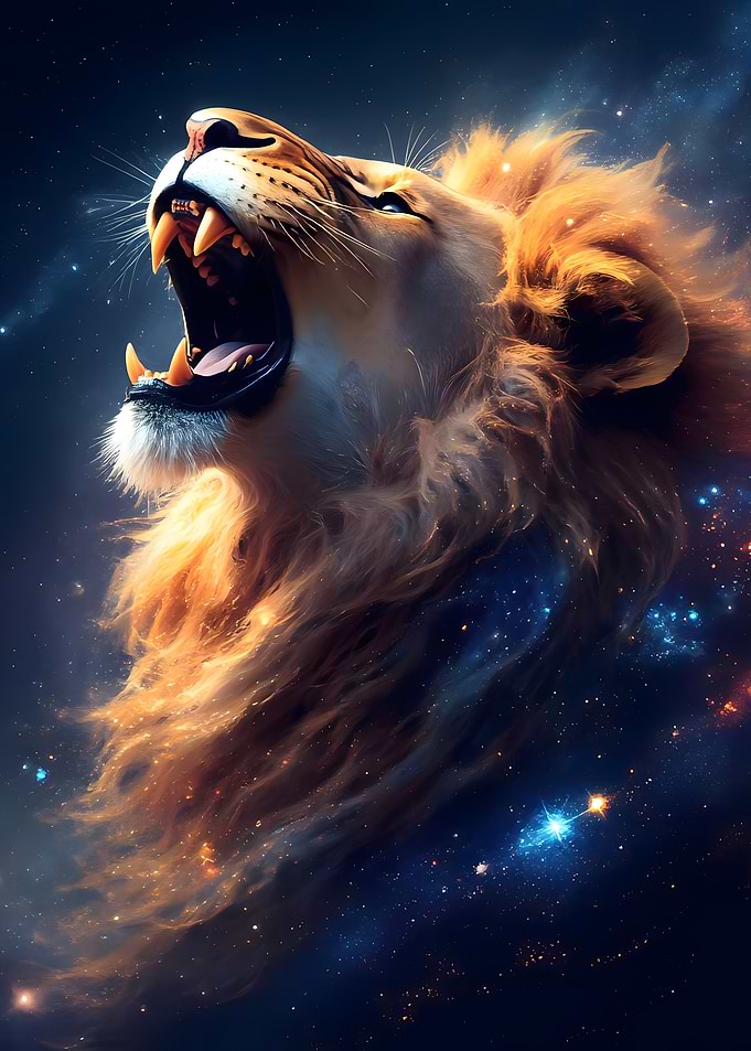 Roaring Lion in Cosmic Space
