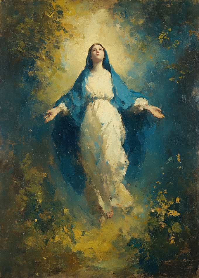 Ascension of Mary Painting