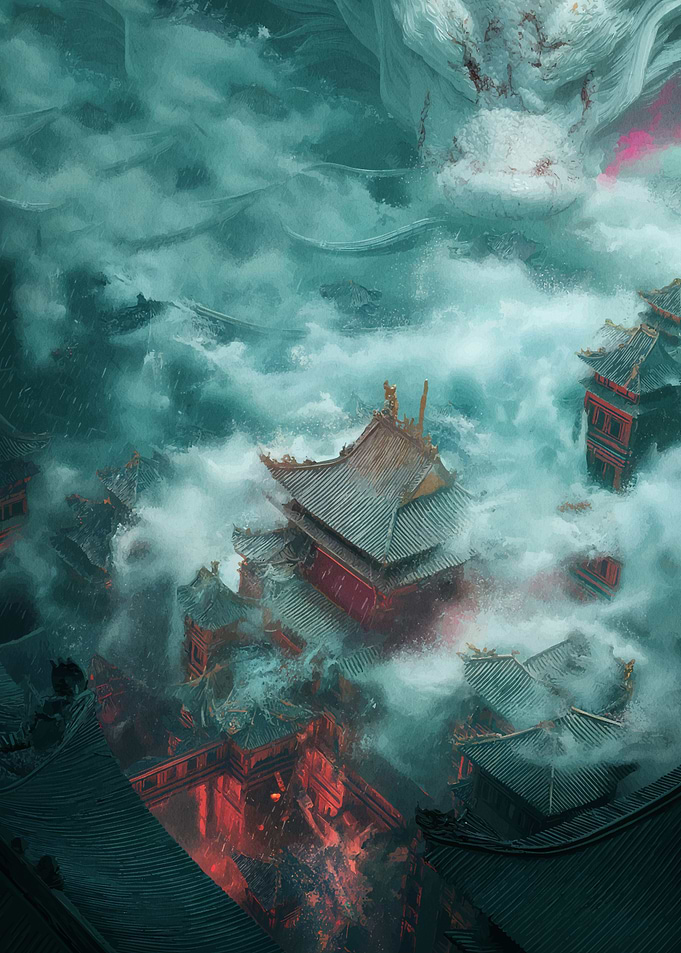 Flooded Asian Landscape