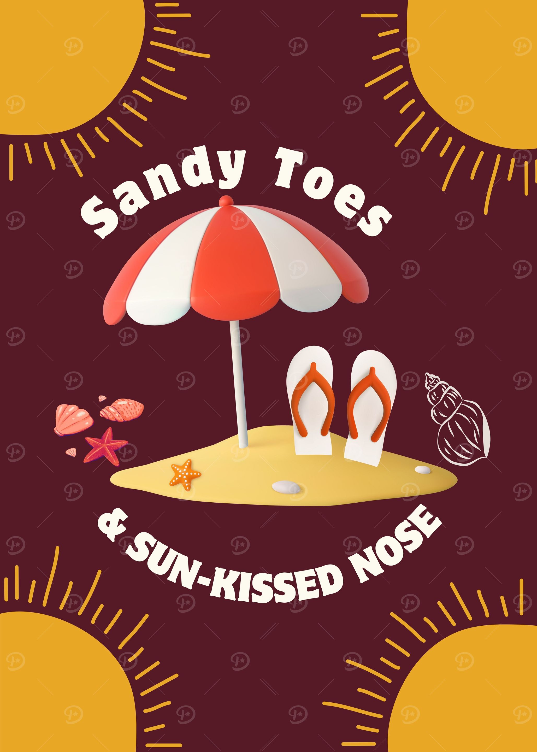 Sandy Toes & Sun-Kissed Nose