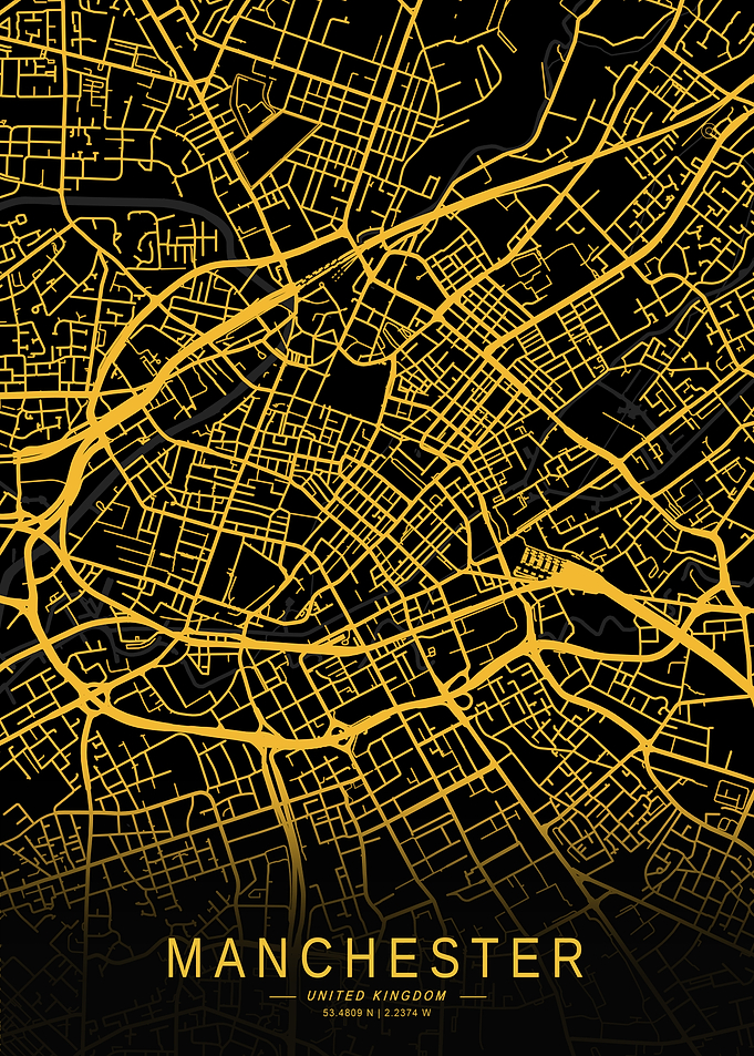 Golden Manchester City Map