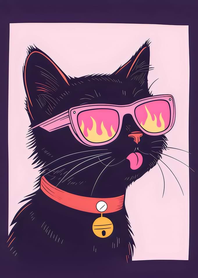 Cool Cat with Sunglasses