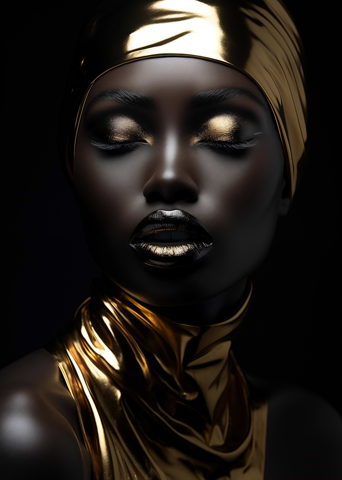 Golden Woman Portrait