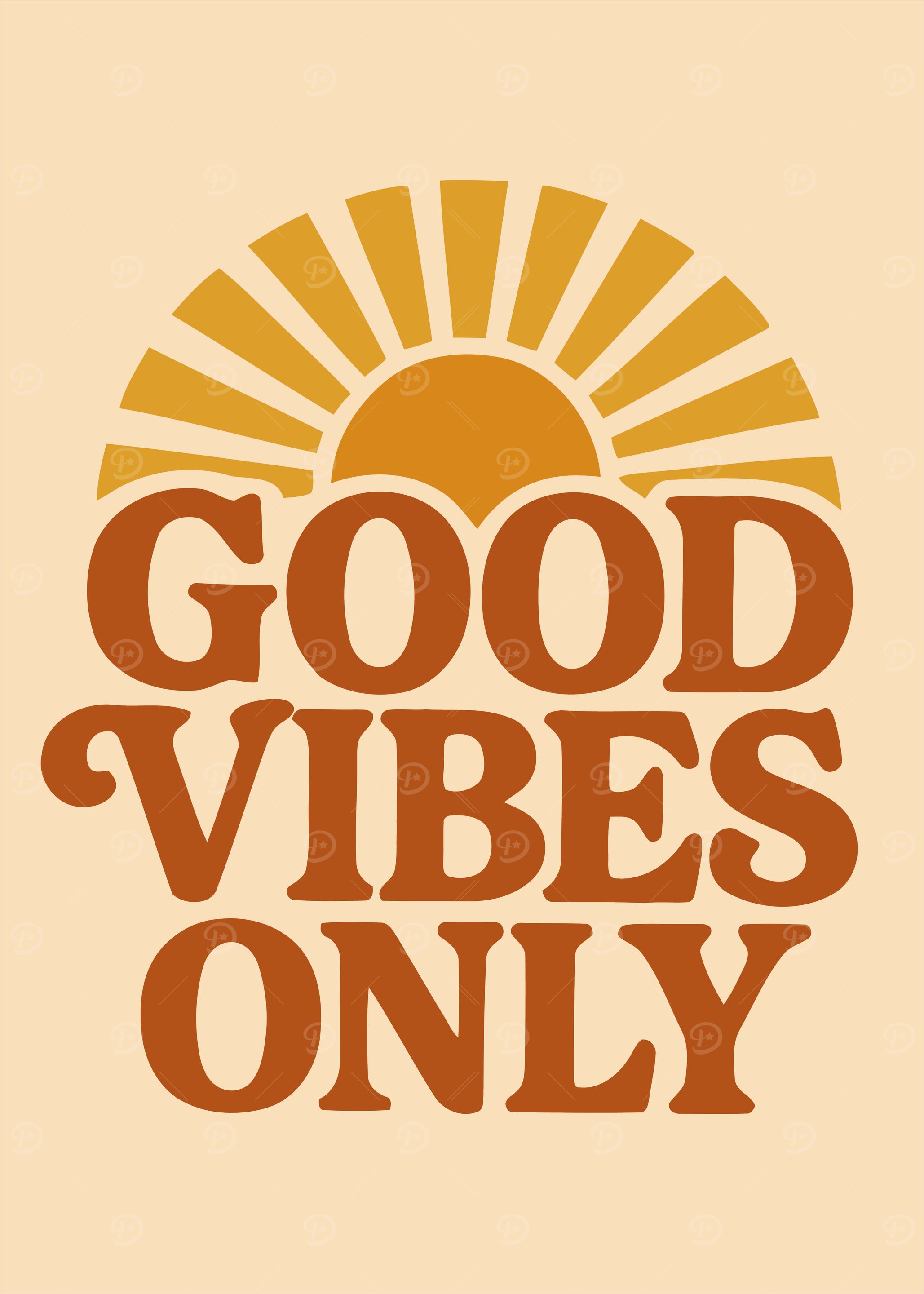 Good Vibes Only Retro Graphic