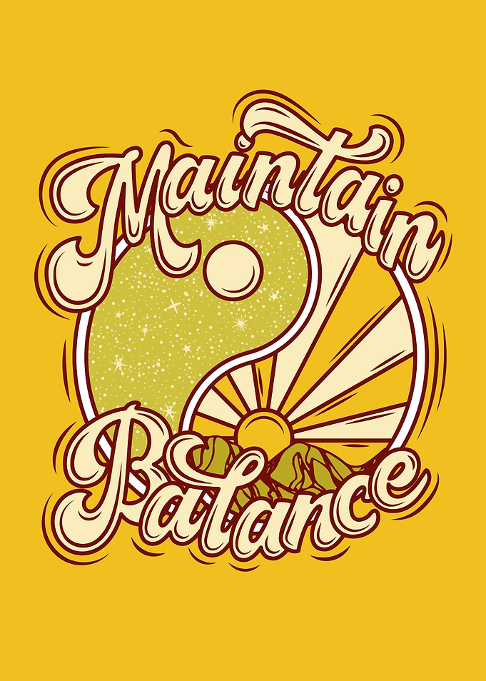 Maintain Balance Yin Yang Art