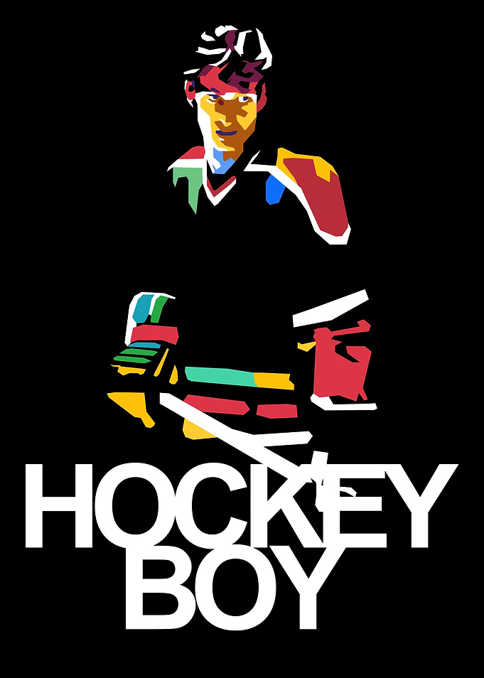 Hockey Boy Colorful Pop Art