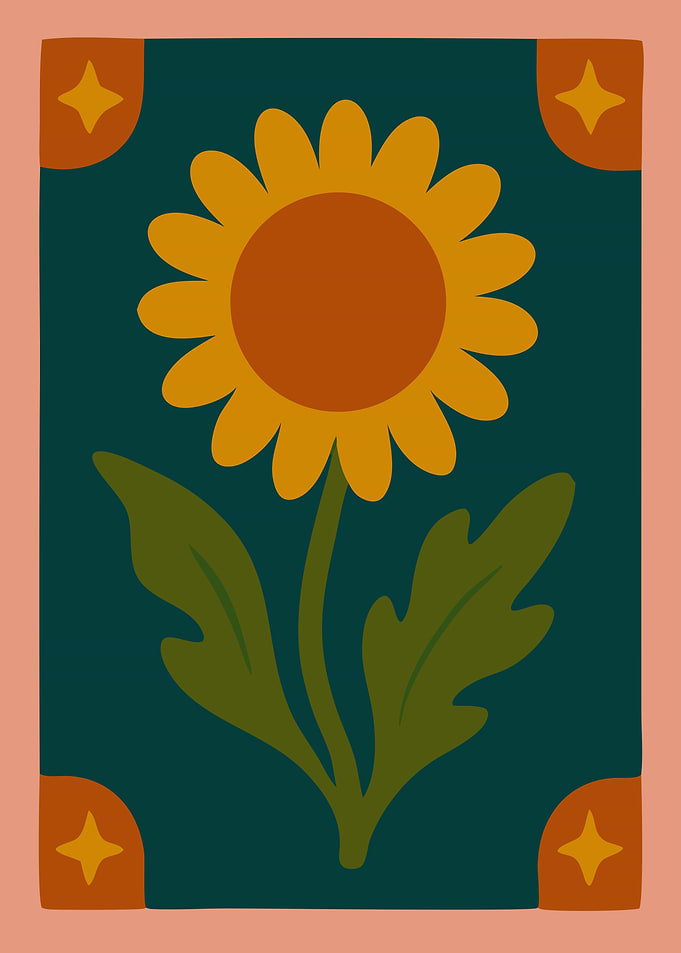 Boho Sunflower Illustration