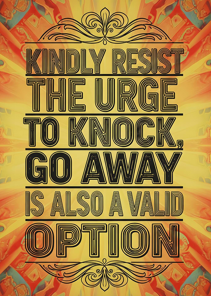 Resist the Urge Funny Text Art