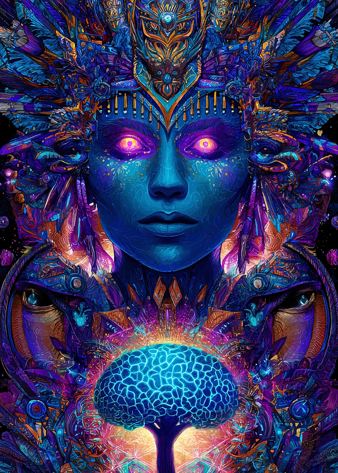 Psychedelic Brain Goddess