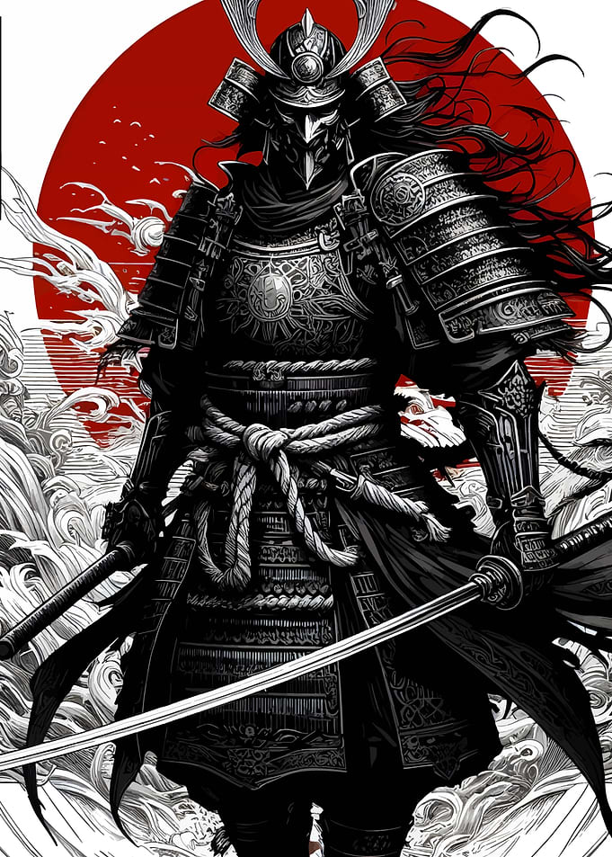 Samurai Warrior with Katana and Armor