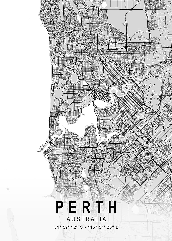 Perth Light City Map