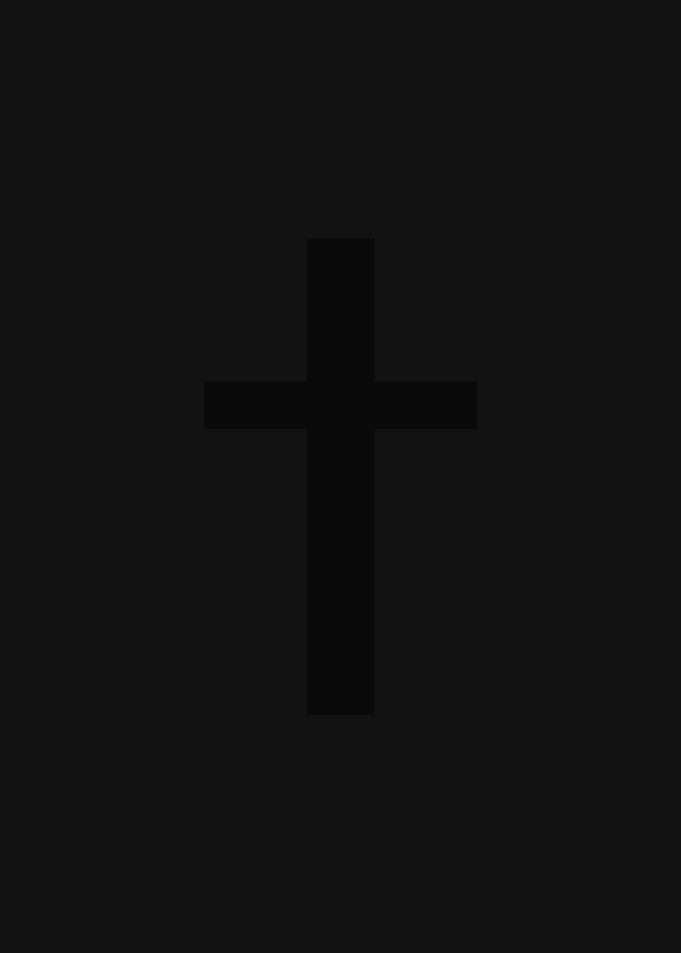 Black Cross on Black Background