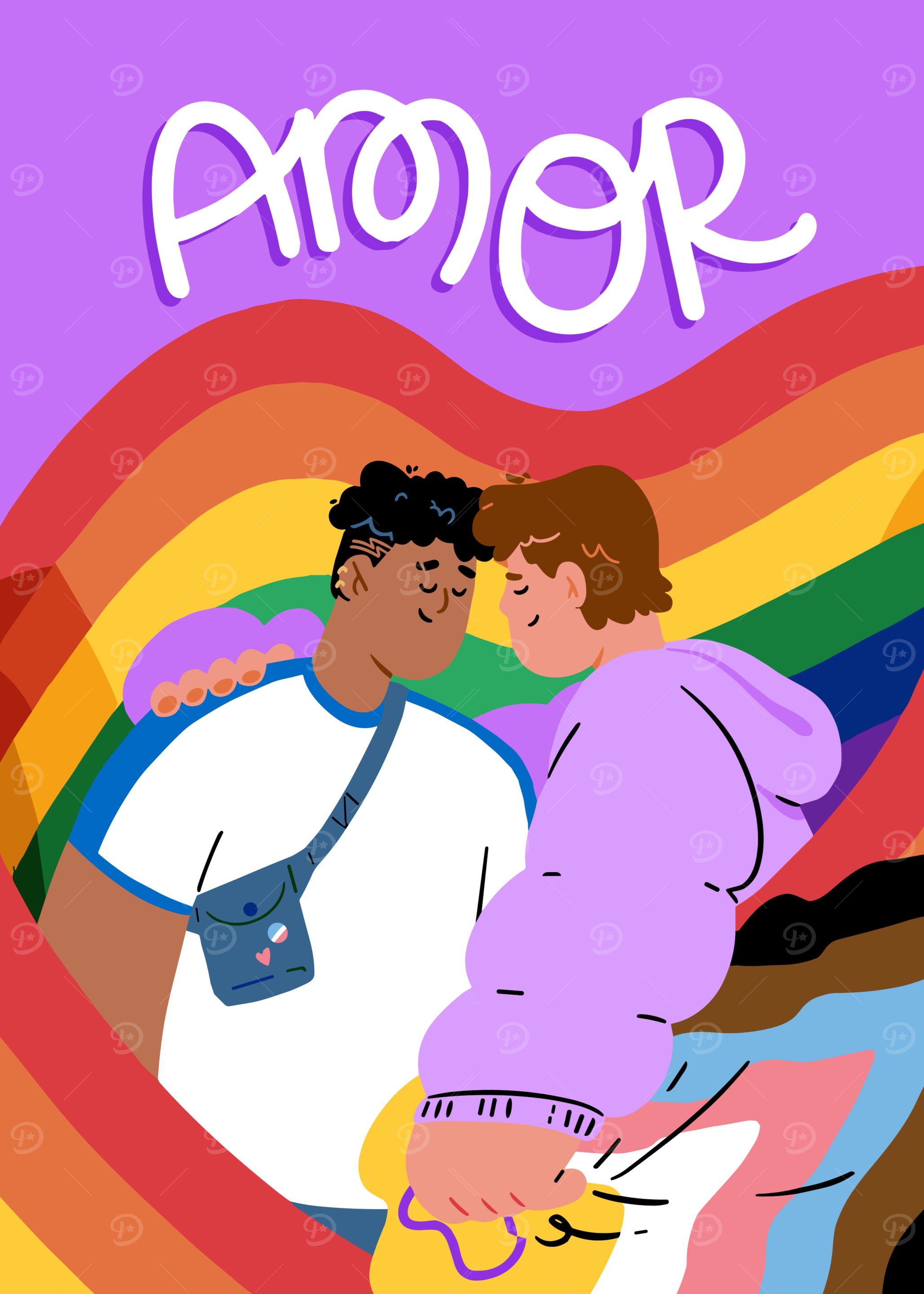Amor: LGBTQ+ Couple Illustration