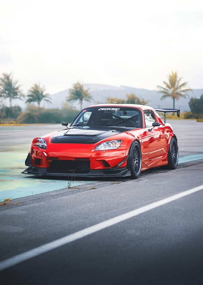 Red Honda S2000 Modified Car