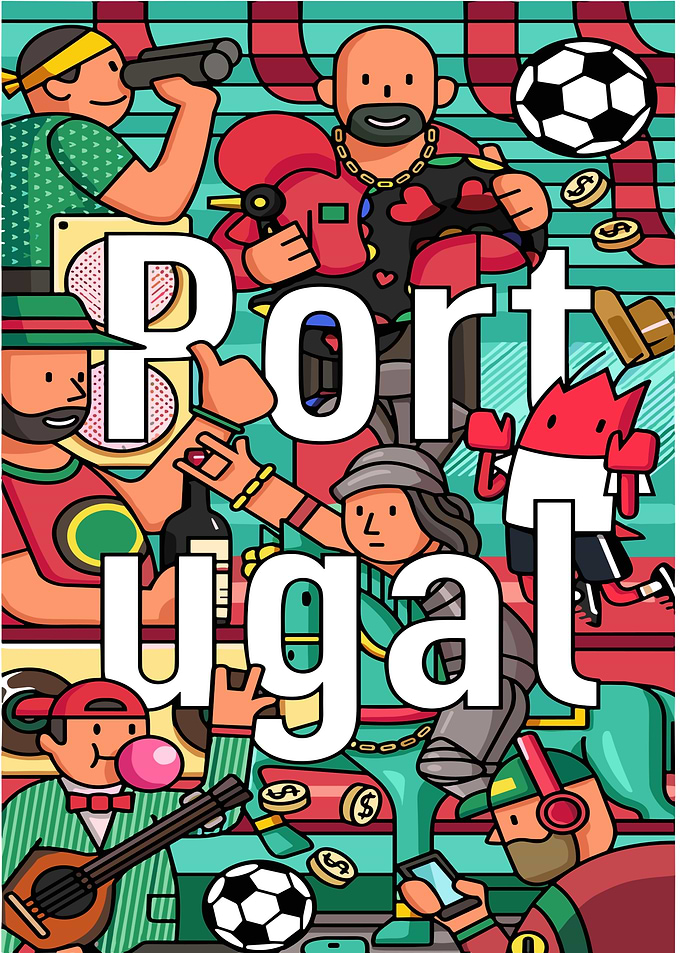 Portugal Illustrated Travel Poster