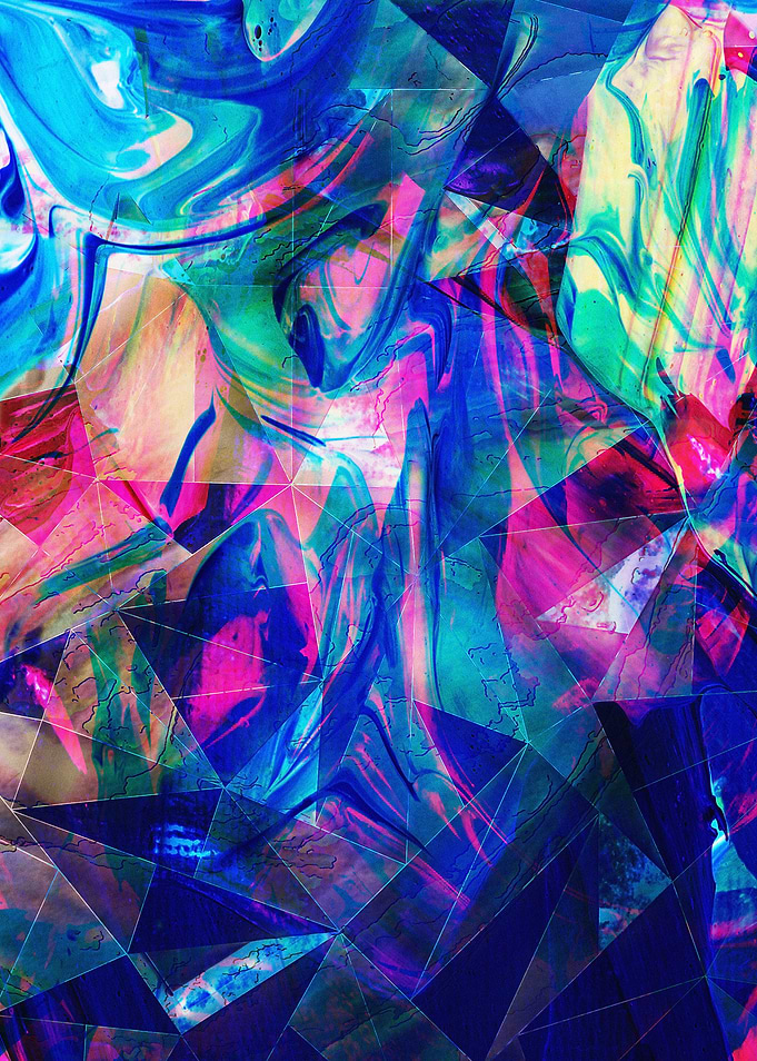 Abstract Geometric Colorful Swirl