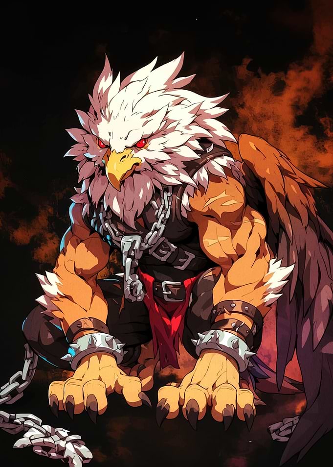 Muscular Griffon Warrior Digital Art