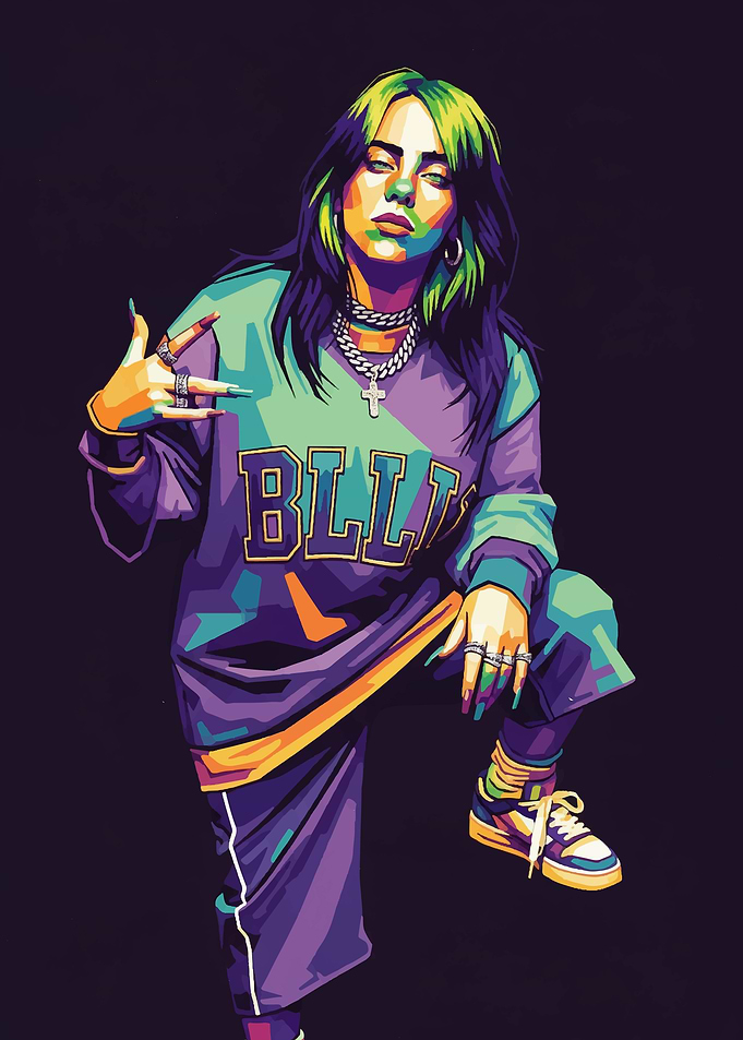 Billie Eilish Pop Art Portrait