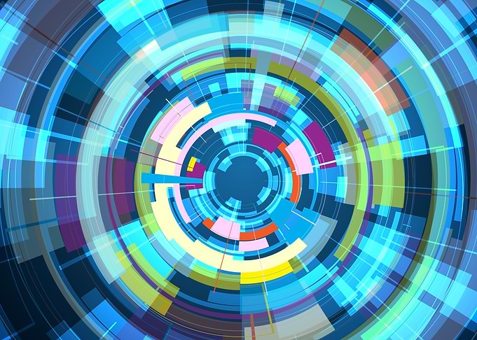 Abstract Circular Technology Background