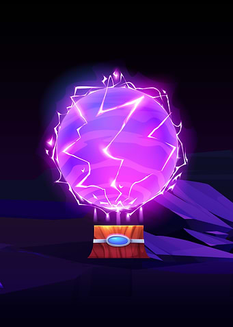Glowing Orb Above Treasure Chest