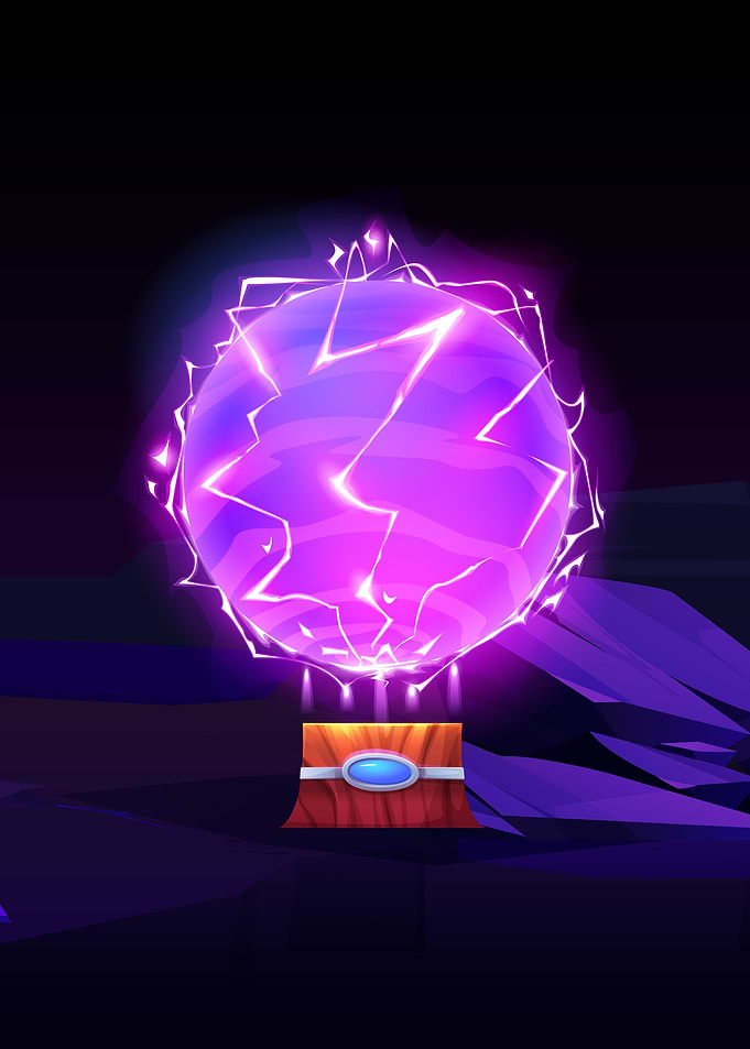 Glowing Orb Above Treasure Chest