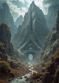Mountain Pass with Tunnels
