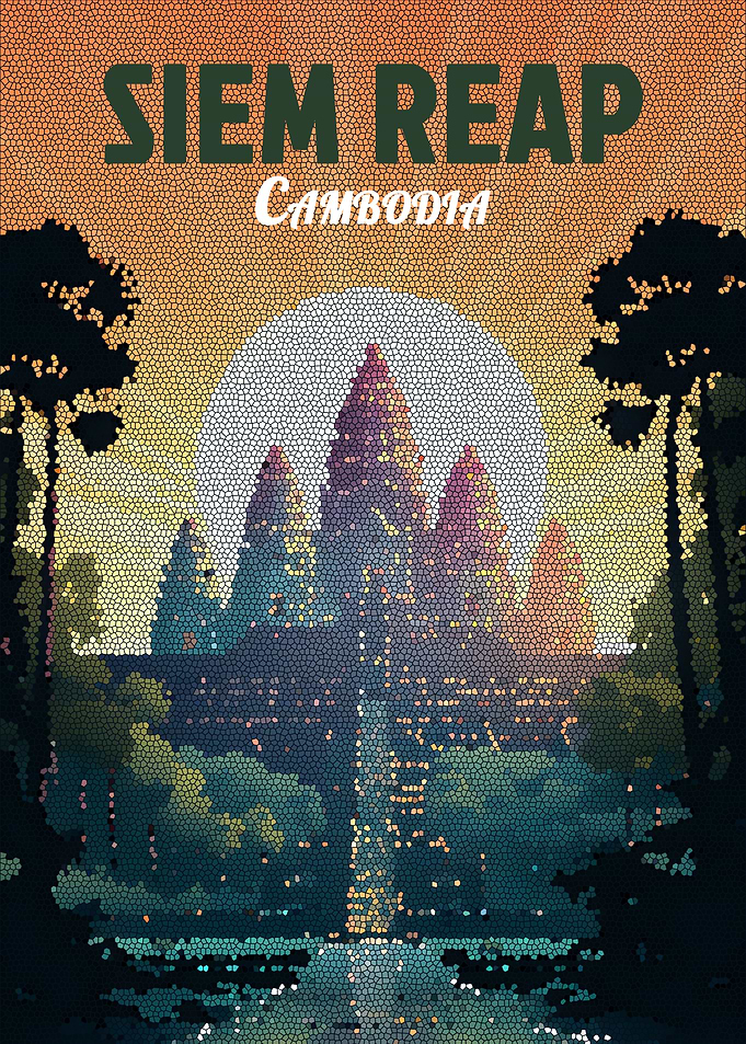 Siem Reap Cambodia Mosaic Art