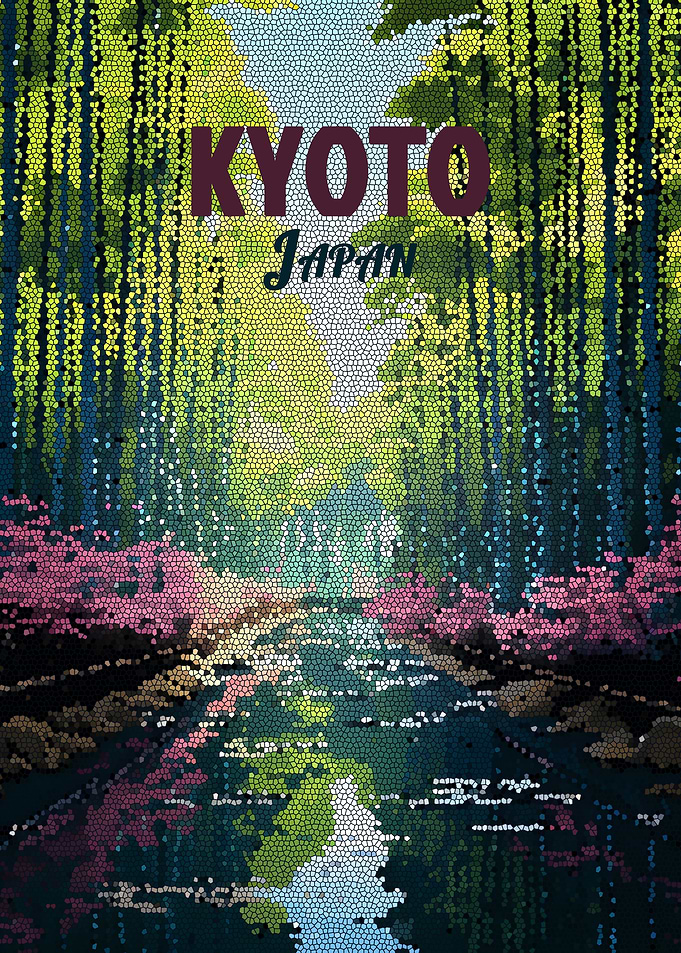 Kyoto Japan Mosaic Travel Art