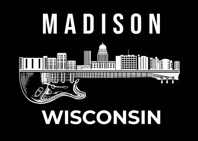 Madison Wisconsin Souvenir Men Women Music Madison