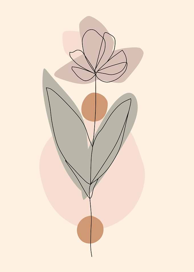 Minimalist Flower Line Art