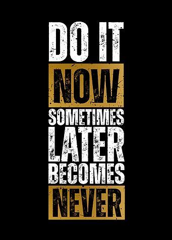 Do it now motivational poster