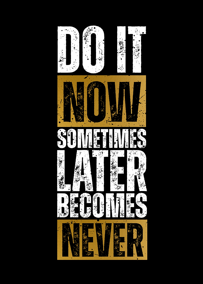 Do it now motivational poster