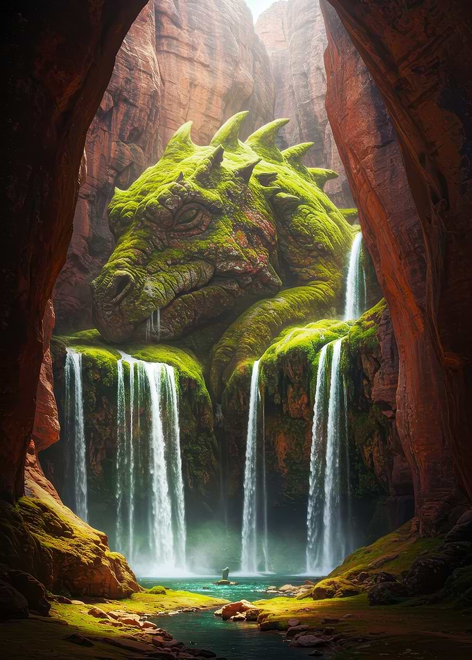 Mossy Dragon Waterfall Canyon