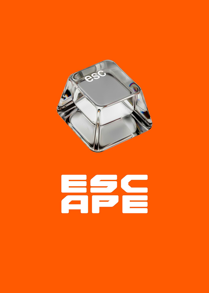 Escape Key on Orange Background