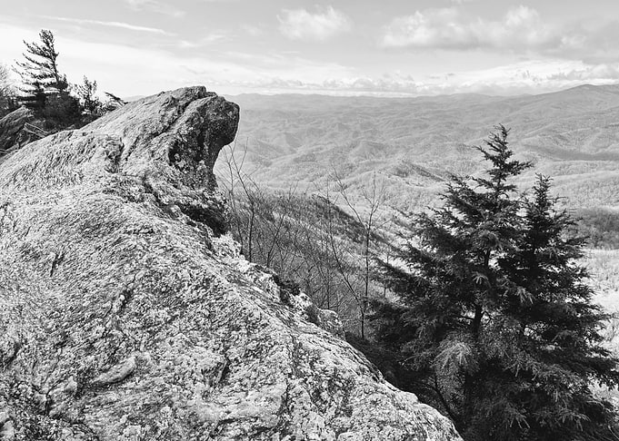 Blowing Rock, North Carolina - Monochrome