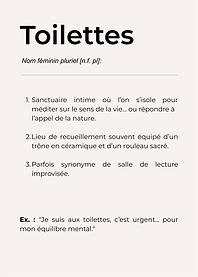 Toilettes Poster