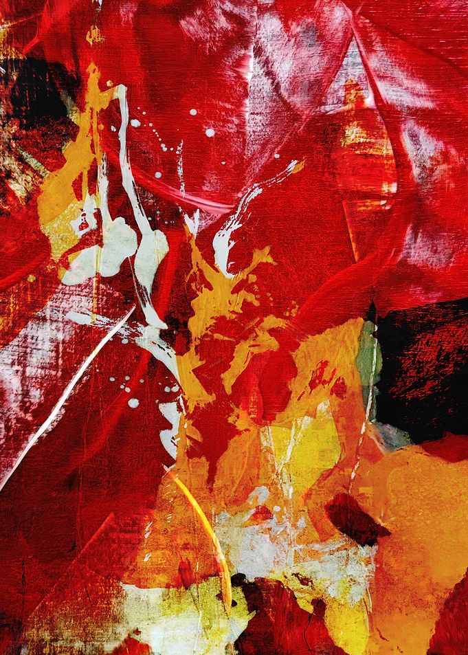Abstract Red and Yellow Painting
