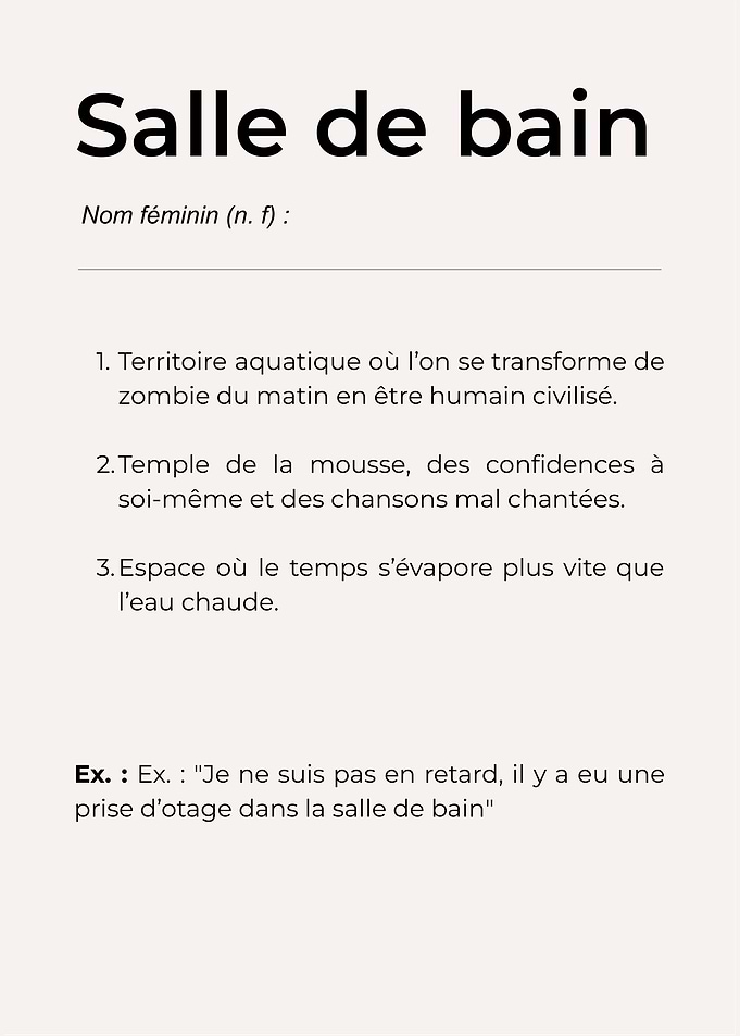 Salle de bain definition poster