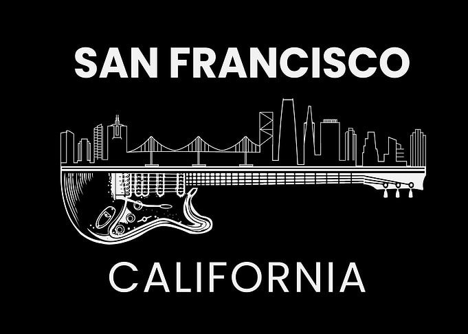San Francisco California Souvenir Men Women Music California