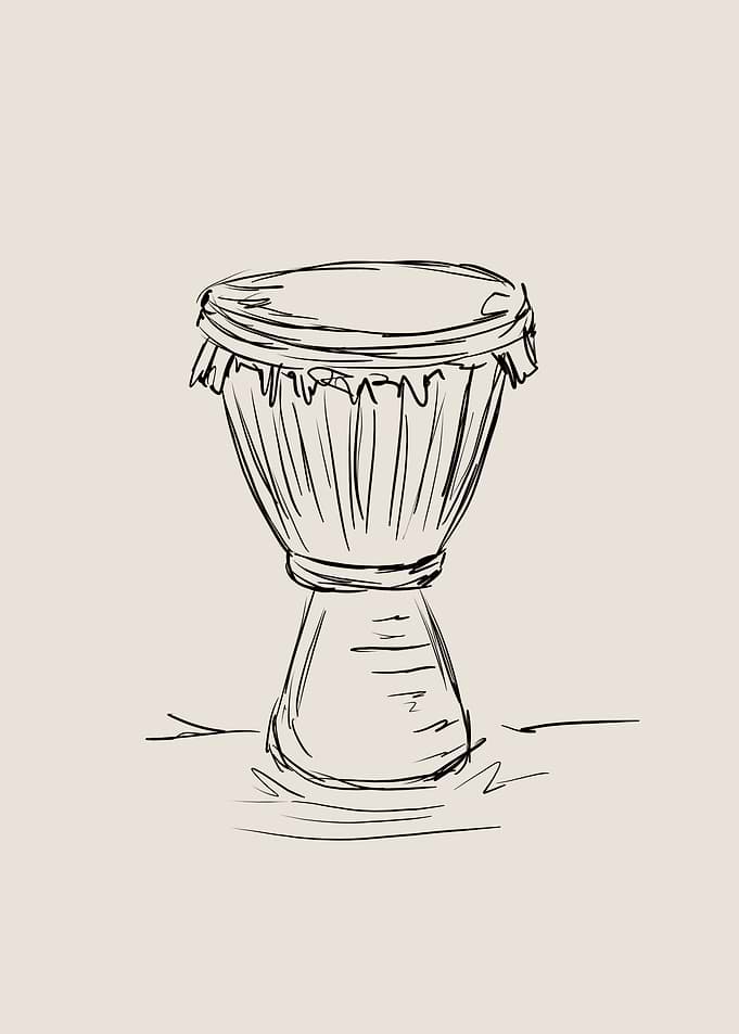 Djembe Line Art