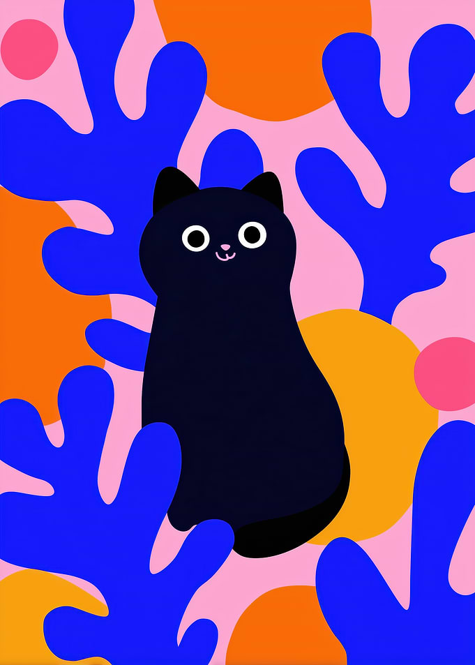 Abstract Cat Art