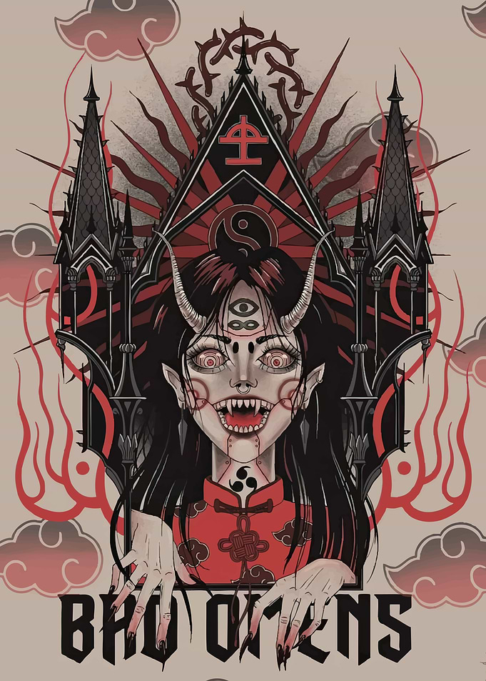 Bad Omens Demon Girl Illustration