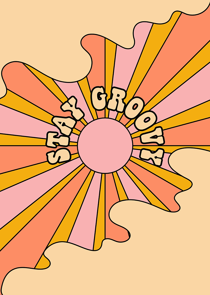 Stay Groovy Retro Sunburst