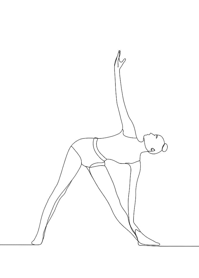 Yoga Pose Minimalist Line Art