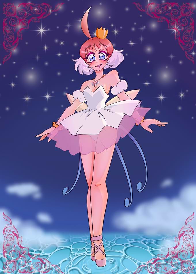 Ballerina Princess in Starry Night