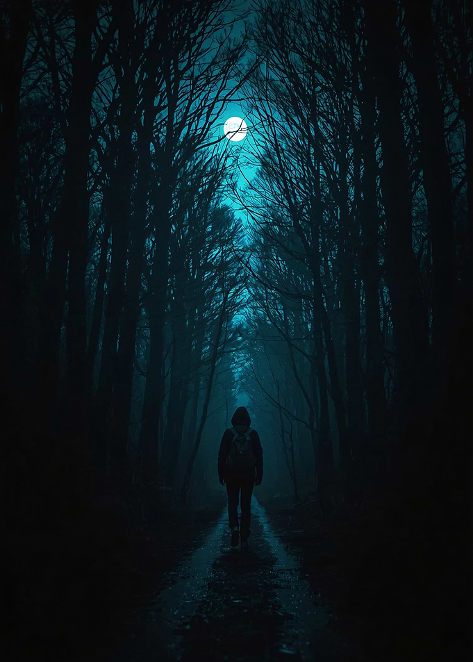 Lunar Path Through the Dark Woods