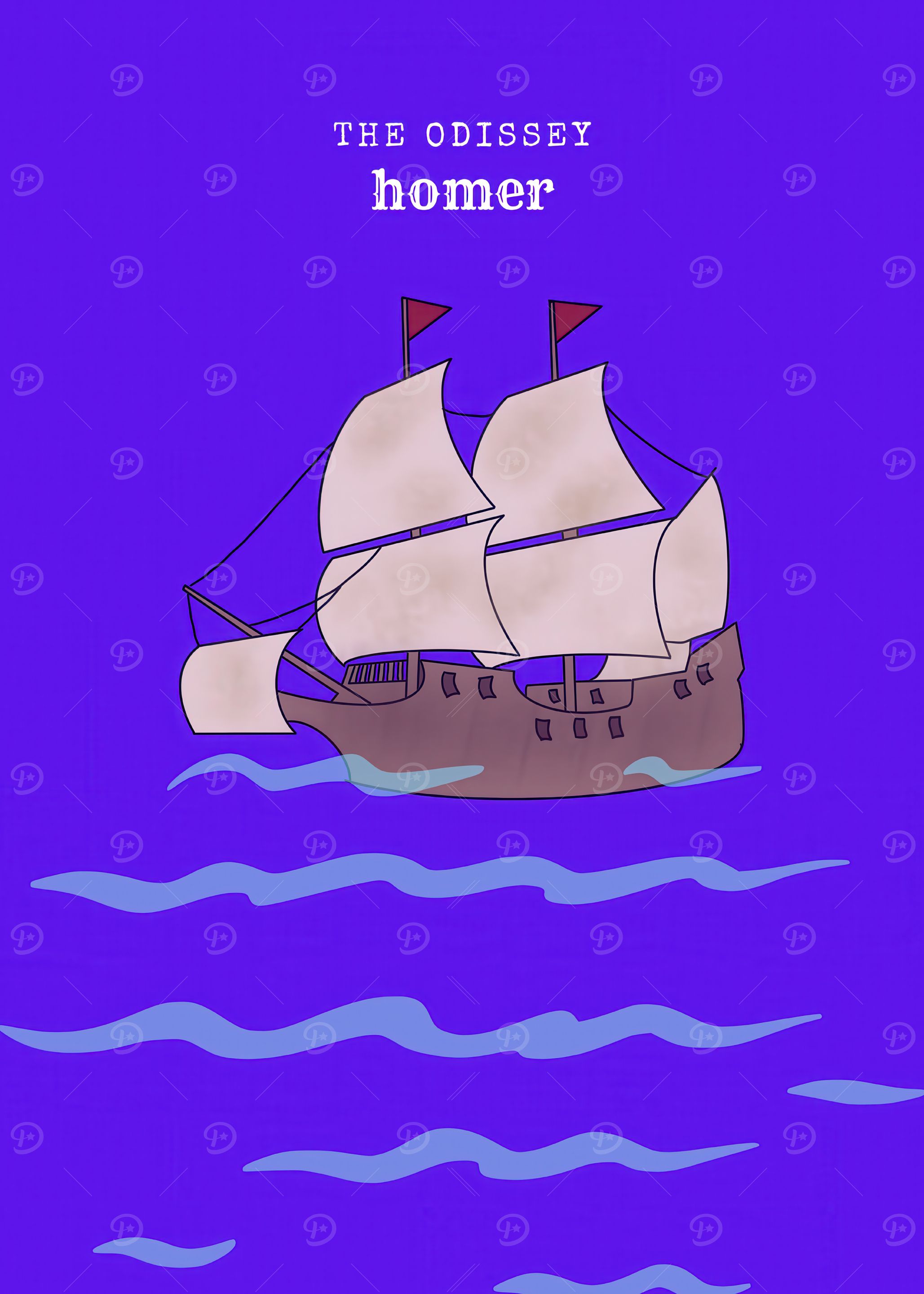The Odyssey Book Cover Illustration