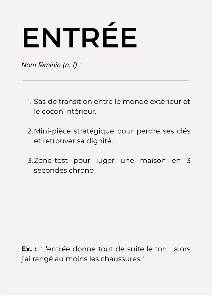 Entrée Définition