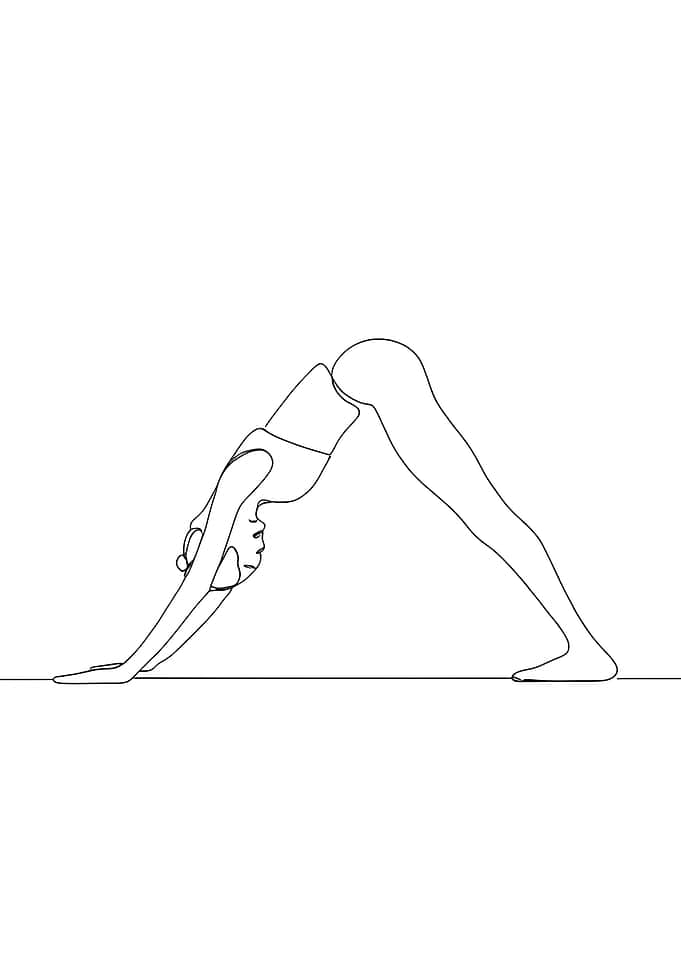 Yoga Pose Minimalist Line Art